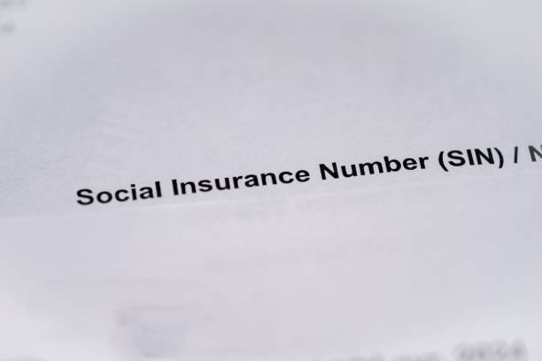The phrase Social Insurance Number (SIN) on a document.