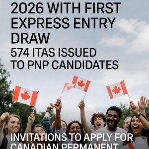 Canada Kicks Off 2026 with First Express Entry Draw: 574 ITAs Issued to PNP Candidates